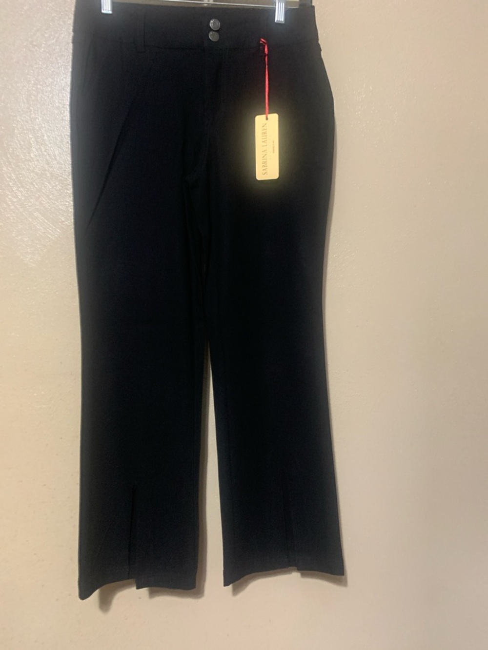 Sabrina Lauren size 10 Black Ankle Crop Pants Retail $68